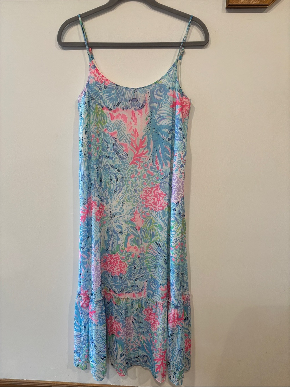 Lilly Pulitzer Winnie Midi Dress “Sink or Swim” floral coral reef pattern - XXS